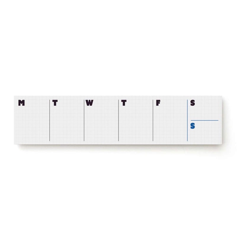 JSTORY Sticky Planner Adhesive Paper Note Columnar Scheduler Organizer to-do One Size Weekly White - Image 1